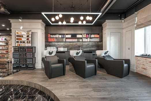 modern salon interior