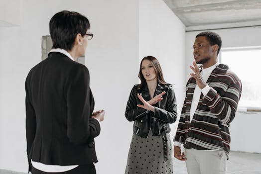 stylists discussing with clients