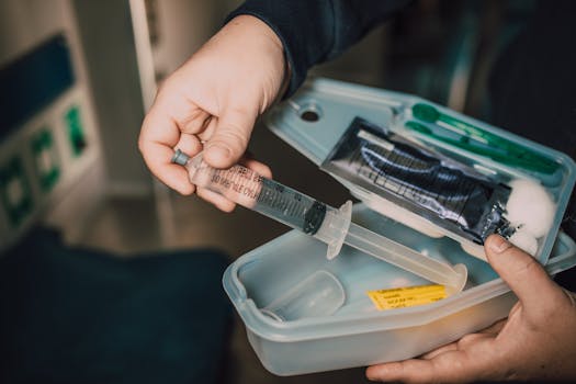 first aid kit in a salon