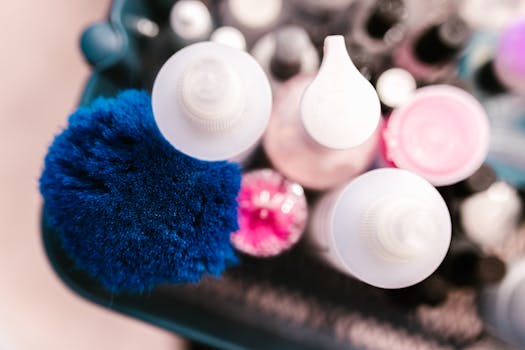 variety of hair brushes on display