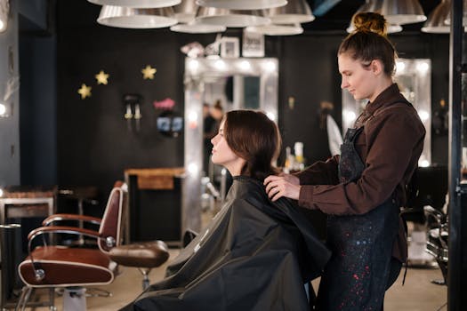 stylist assisting a client