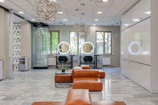 transformed salon space