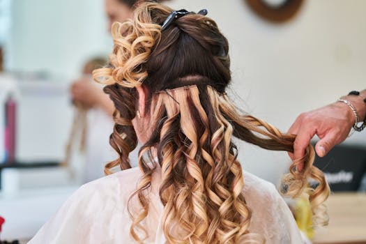 stylists training in a salon