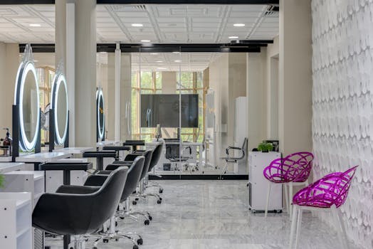 stylish salon interior