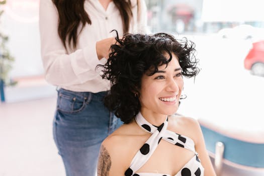 happy clients in a salon